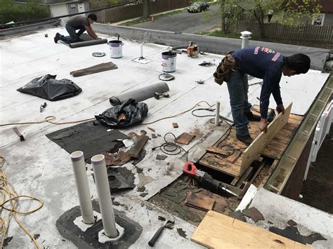 tear test on flat roof|flat roof leak repair.